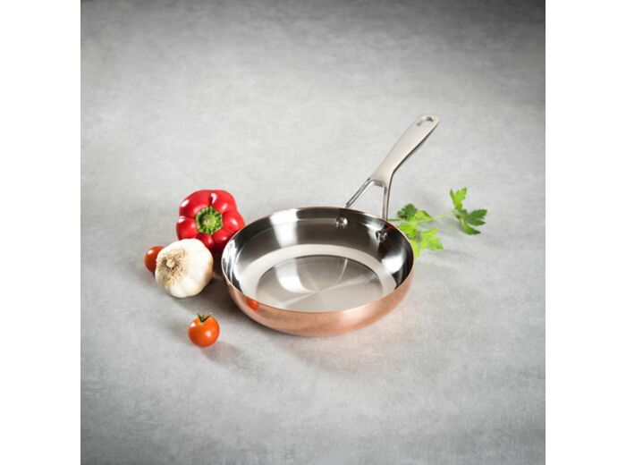 B'CHEF Poele 28cm cuivre inox