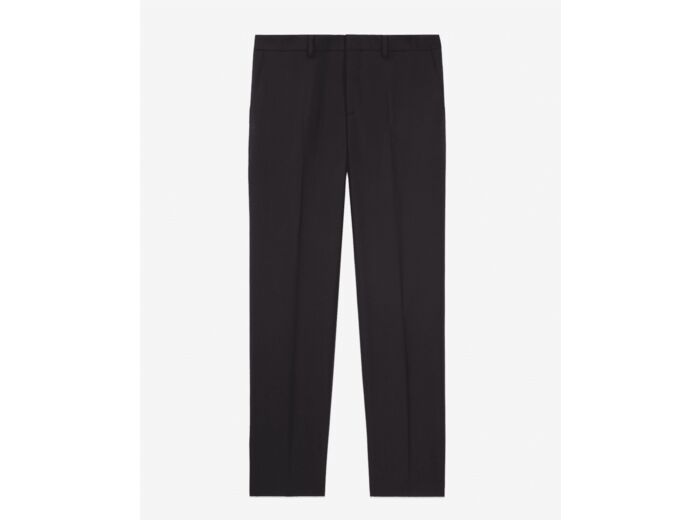 Pantalon De Costume Noir En Laine