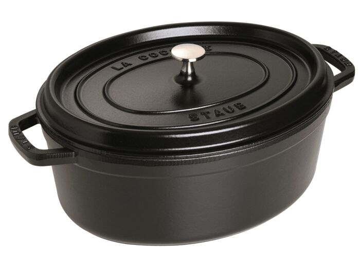 Cocotte ovale 33 cm Noir mat