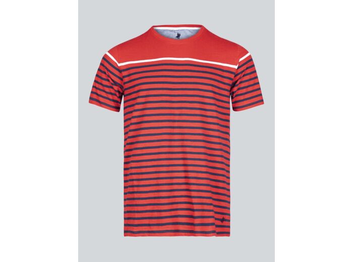 T-shirt Rayé Rouge