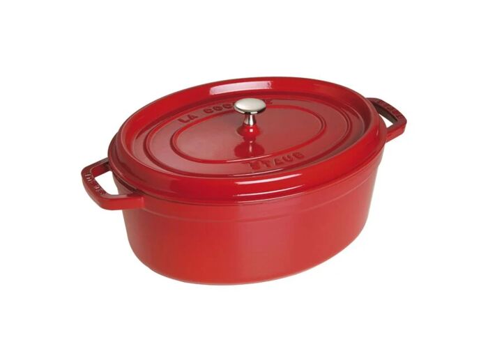 Cocotte ovale 33 cm Cerise