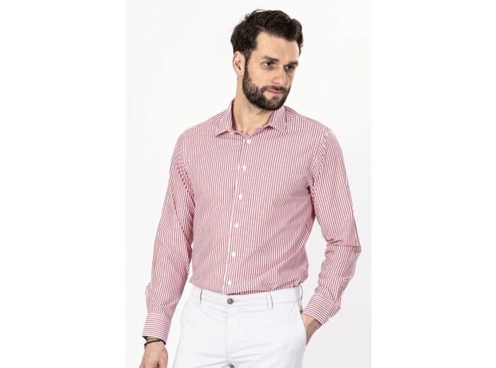 Chemise Rayée Rouge