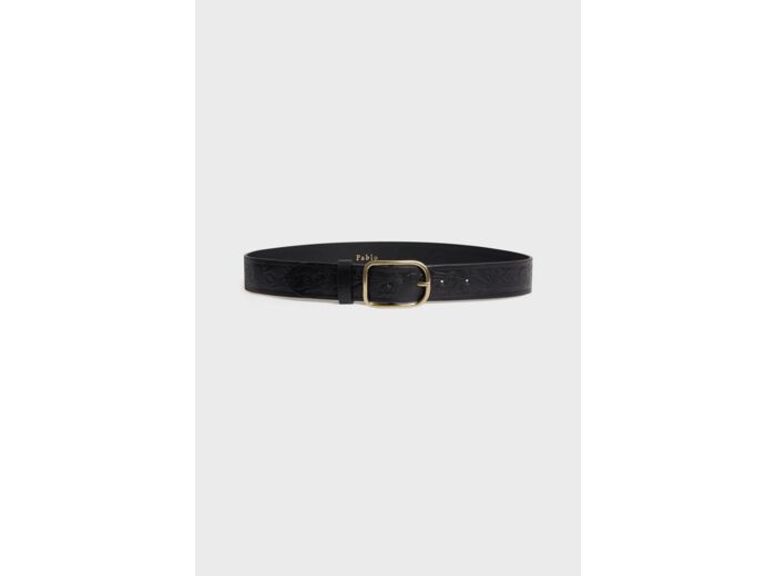 CEINTURE SACHA EN CUIR DE VACHETTE EMBOSSÉ SACHA