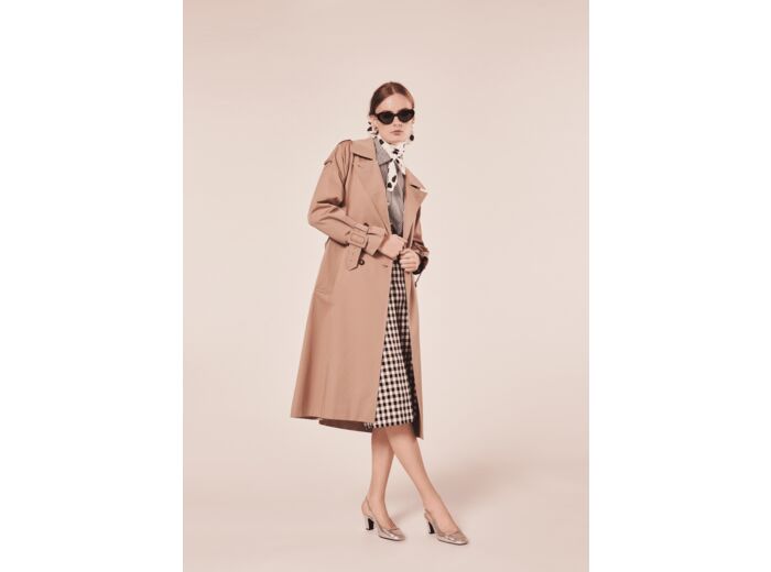 Trench Ivan-beige en gabardine de coton