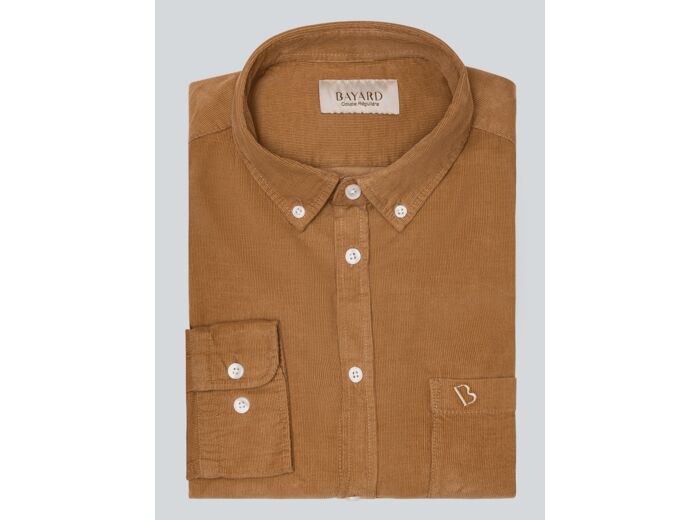 Chemise Camel En Velours Milleraies