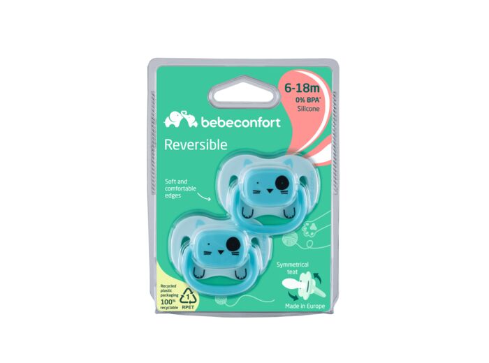 Bebeconfort sucettes silicone reversibles 6-18 mois X2