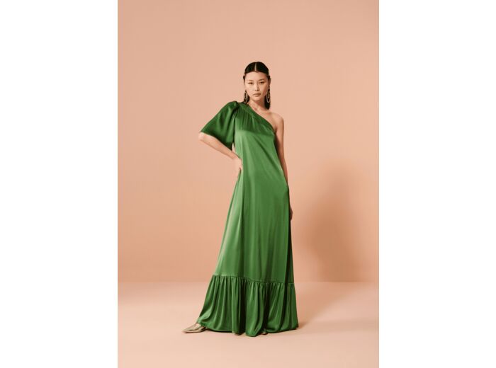 Robe Rene-verte en satin