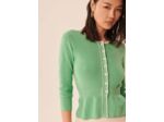 Gilet Gaetan-vert en coton extrafin