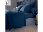 Housse de couette Partition Satin de coton Coloris Marine