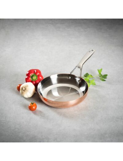 B'CHEF Poele 28cm cuivre inox