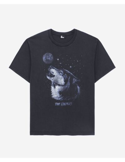 T-Shirt Manches Courtes Wash Avec Print Loup