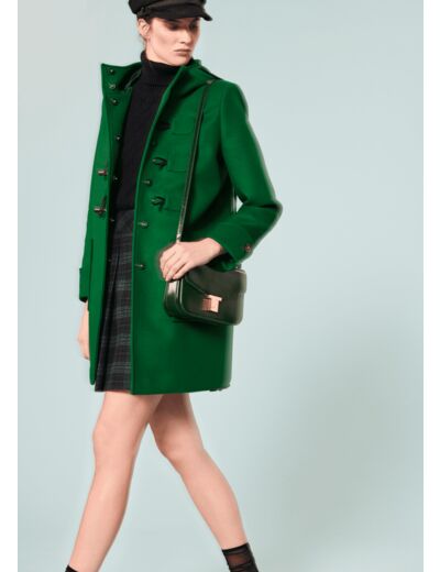 Manteau Manoelli-vert en velours de laine