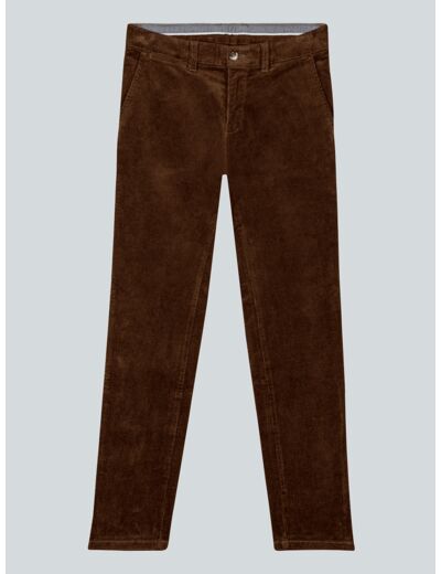 Chino En Velours Stretch Camel