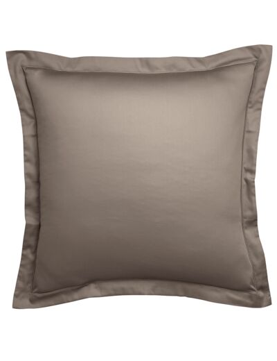 Taie d'oreiller Partition Satin de coton Coloris Taupe