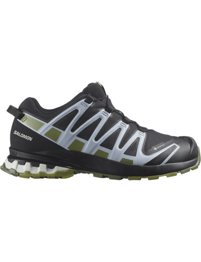 Xa Pro 3D V8 Gtx - Chaussures De Trail Running Black Green Moss Zen Blue