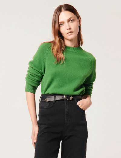 Pull Neona Pull en laine vert