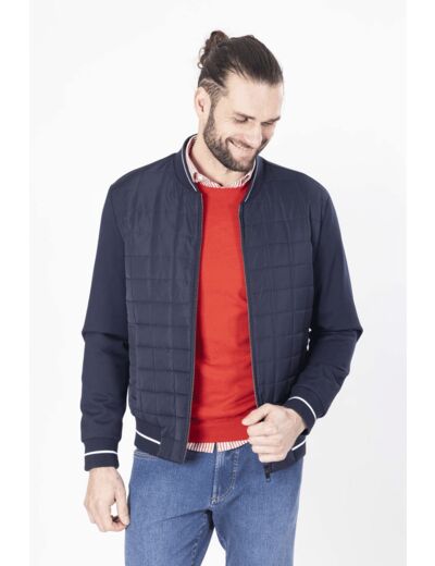 Blouson Teddy Matelassé Marine