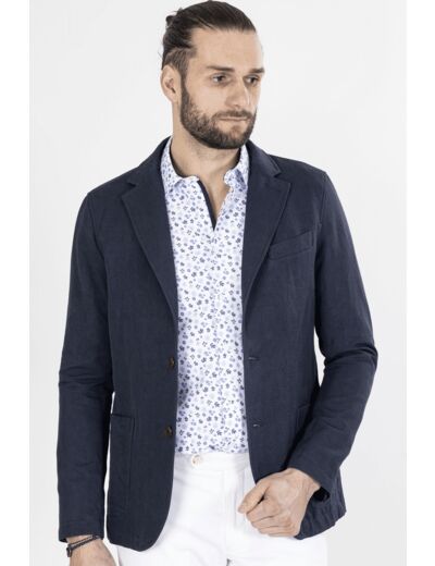 Blazer Marine En Coton