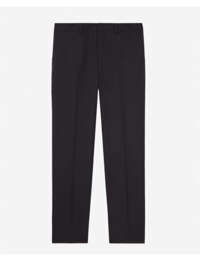 Pantalon De Costume Noir En Laine