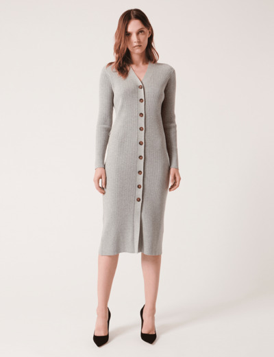 Robe Gilet Galiana GRIS CHINE en Nylon