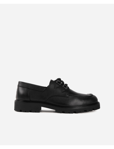 Derbies En Cuir Noir Avec Lacets black