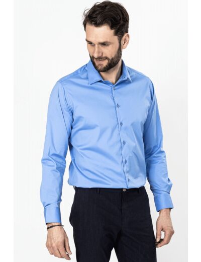 Chemise Unie Bleue