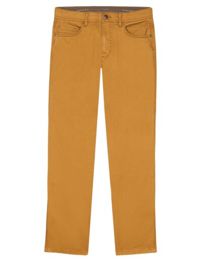 Pantalon 5 Poches En Toile Camel