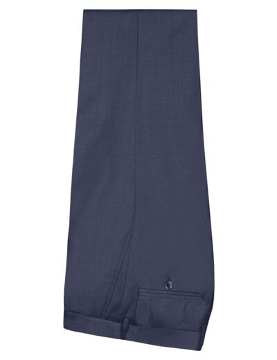 Pantalon De Costume Bleu Marine En Laine