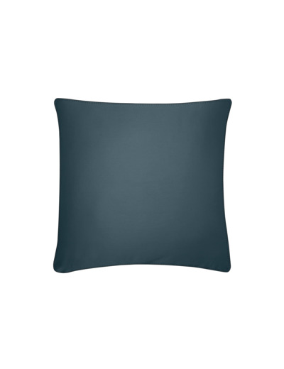 TAIE D'OREILLER | Pure White Satin Lavé - Midnight blue - Finition Black