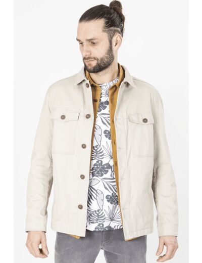 Veste De Travail En Toile Beige