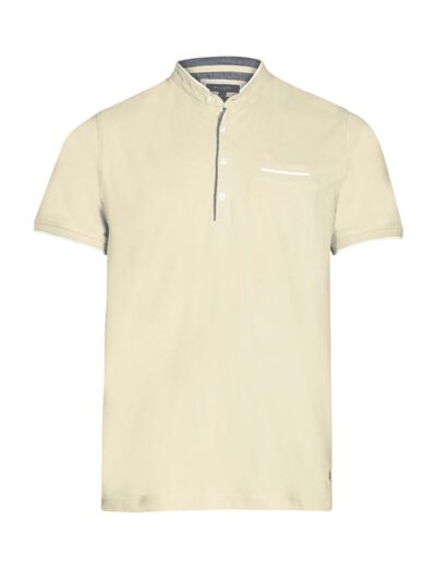 Polo Beige Col Mao