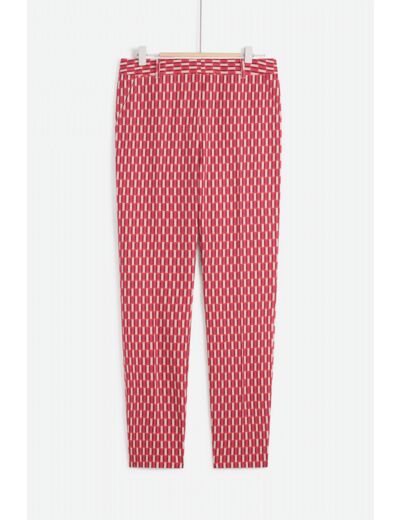 Pantalon gabin à motifs graphiques