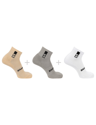 Everyday Ankle 3-Pack Socks Vanilla Ice Metal Hazelnut