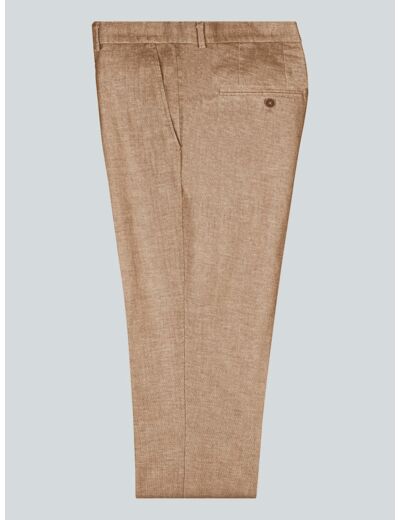 Pantalon En Lin Marron Lincoln