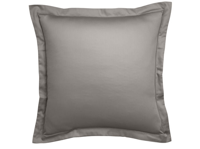 Taie d'oreiller Partition Satin de coton Coloris Gris