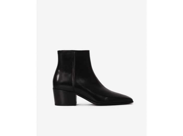 Bottines En Cuir Avec Zip