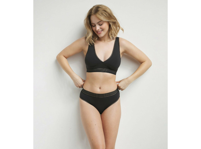 Soutien-gorge triangle sans armatures en microfibre Noir Oh My Dim’s