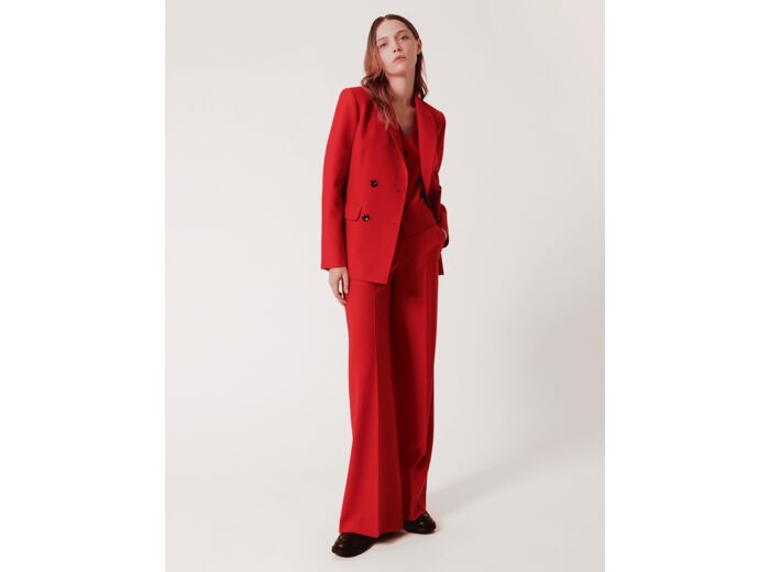 Veste Veneziana Veste tailleur croisée rouge