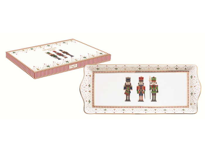 NUTCRACKER Coffret plat à cake 35x15cm