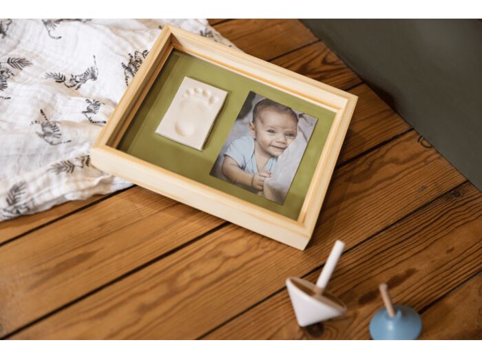 Baby Art Cadre photo avec empreinte en plâtre Pure Frame Wood