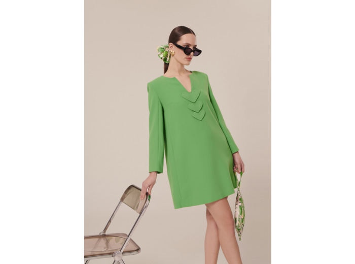 Robe Rhea Vert en Polyester