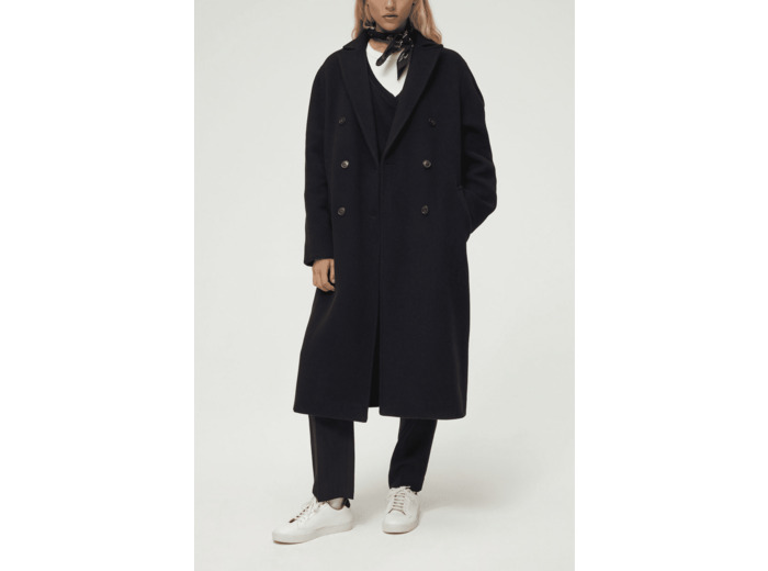 Manteau long en lainevierge mélangée - MAXIMILIAN