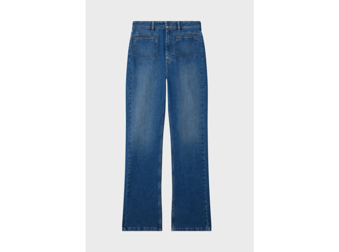 Jean flare en denim brut - ALIENOR