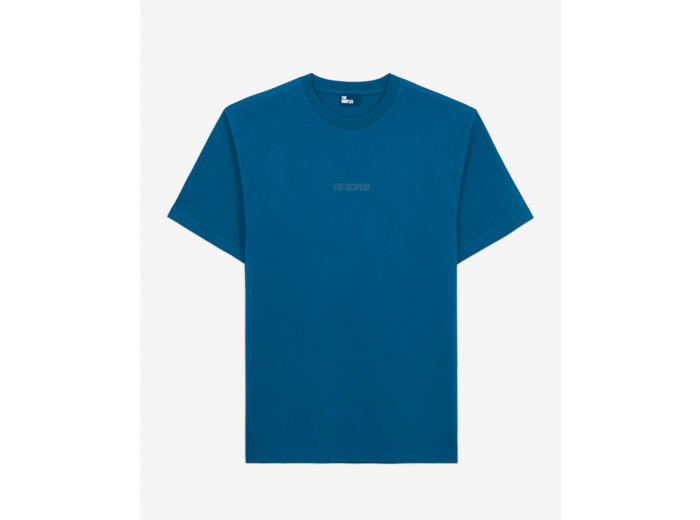 T-Shirt Manches Courtes Avec Print Logo Contour medium blue