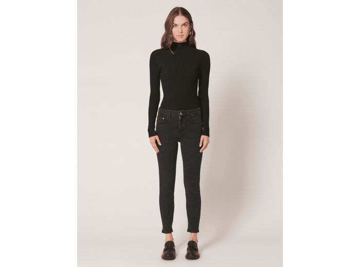 Jean John Jean droit taille mi-haute noir