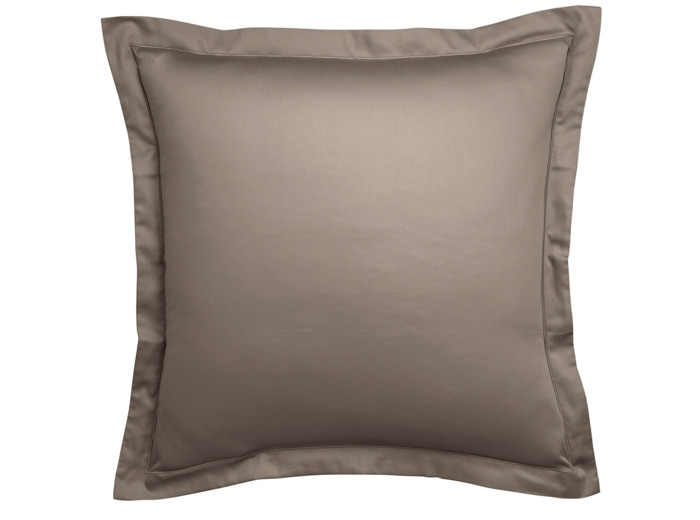 Taie d'oreiller Partition Satin de coton Coloris Taupe