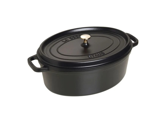 Cocotte ovale 37 cm Noir mat