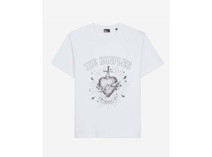 T-Shirt Manches Courtes Avec Print Coeur white