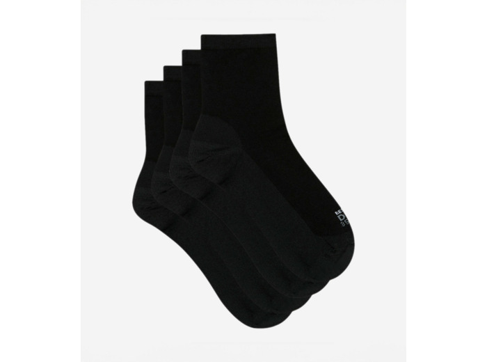 Lot de 2 paires de chaussettes femme tissu renforcé Noir Ultra Resist