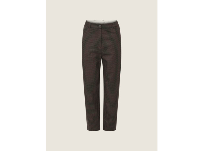 Pantalon droit gris/ tomette